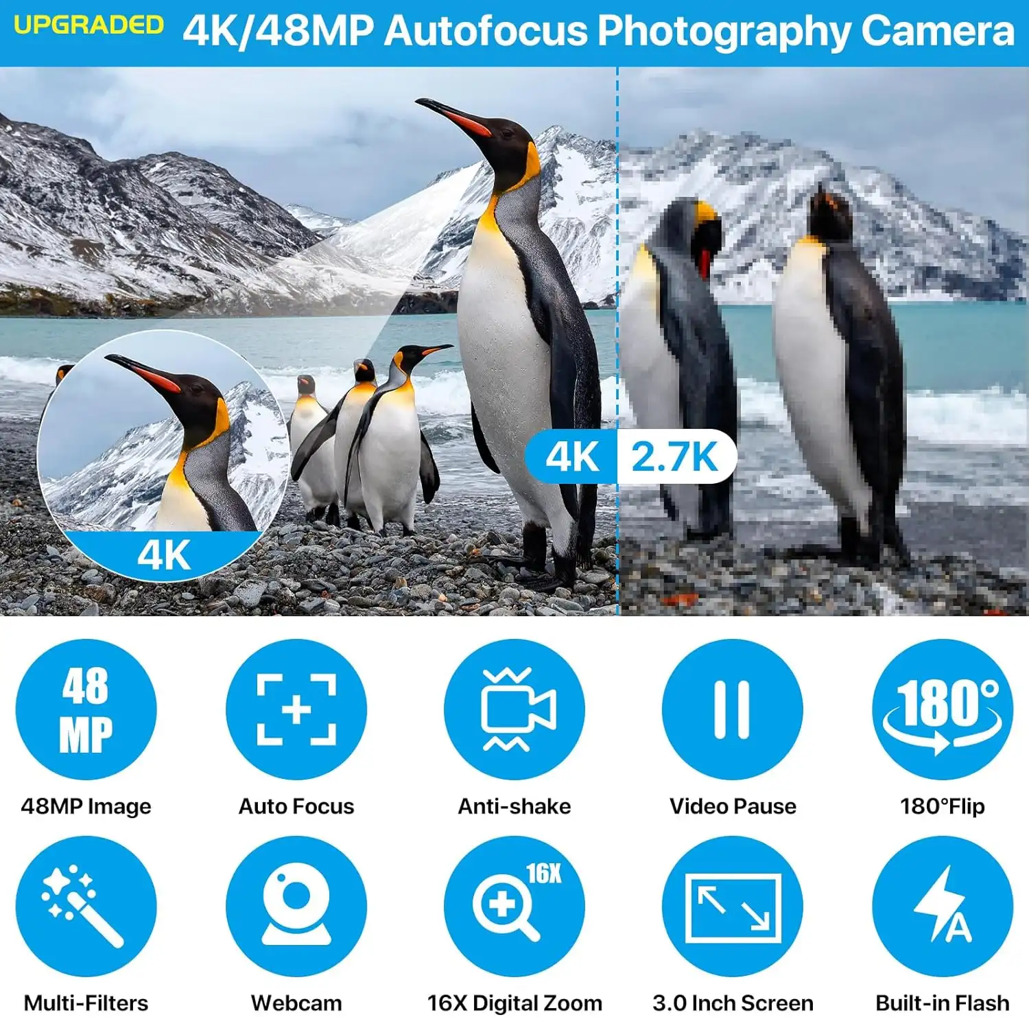 TEBNGIHNM 4K Digital Camera for Photography Autofocus 48MP 4K Camera with SD Card - 81u7r4omldl._ac_sl1500_